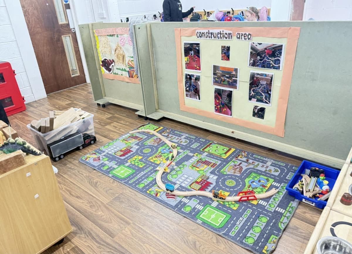destiny haven nursery construction area with road mat wooden blocks