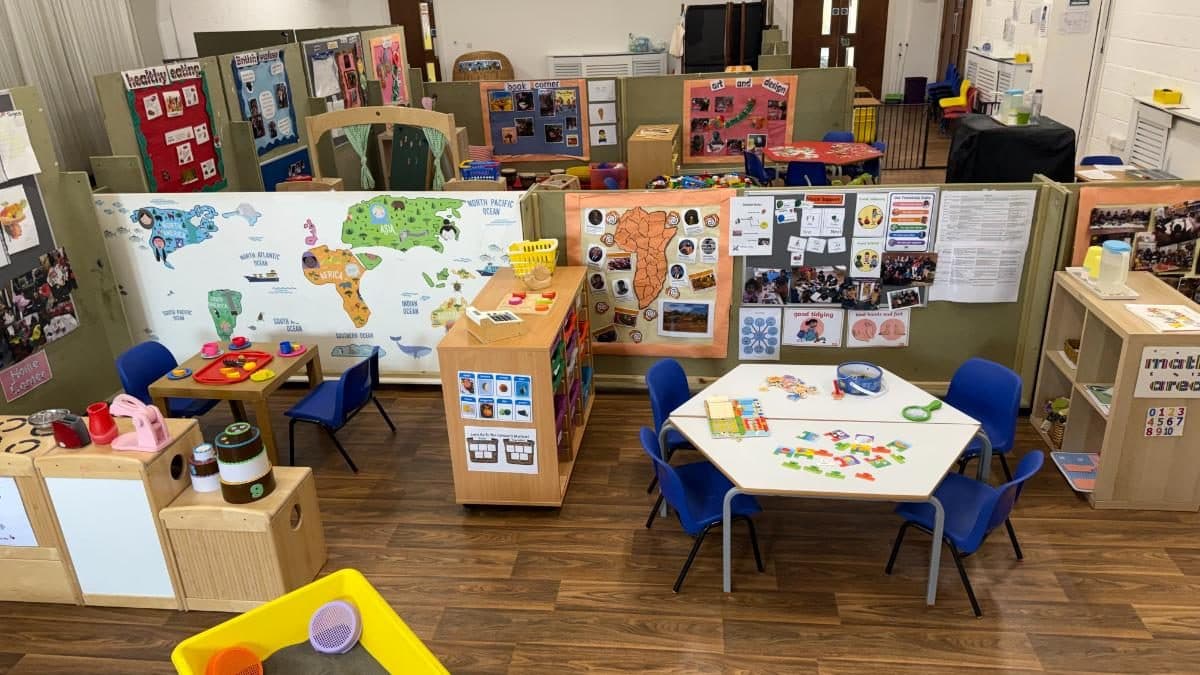 destiny haven nursery educational classroom with learning stations and displays
