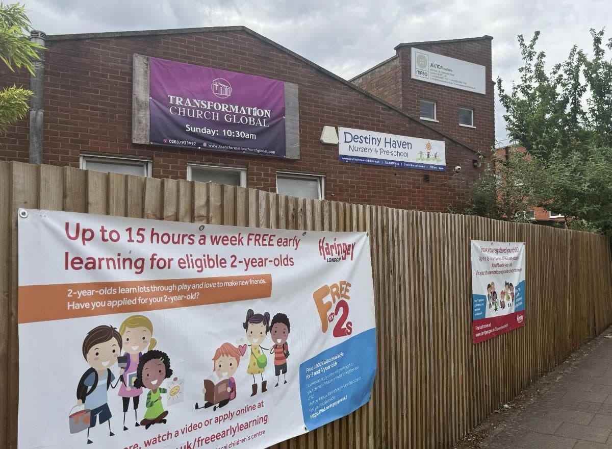 destiny haven nursery exterior with educational signage
