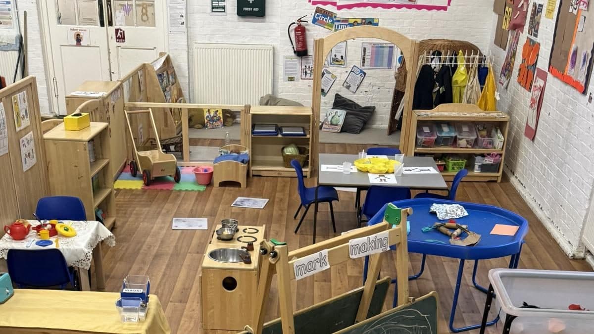 destiny haven nursery classroom with wooden furniture and resources