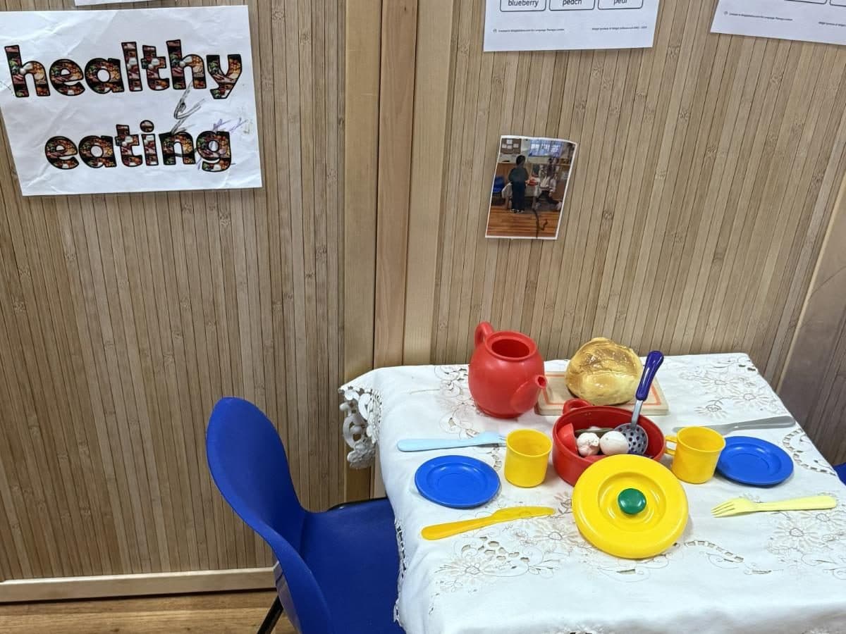 destiny haven nursery healthy eating display setup